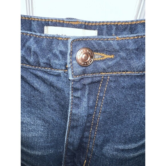 Cleo Wolf Jeans Womens 32x32 Blue Straight Leg High Rise Distressed stretch New - Picture 3 of 12